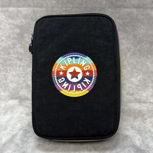 Kipling Large 100 PENS Pencil Black Rainbow Case School Travel Cosmetics Storage
